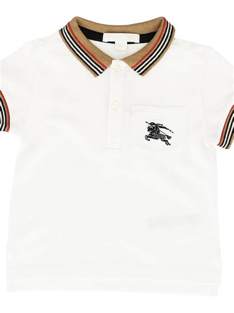 t shirt bianca burberry con righe|Burberry Kids Collezione Bambini e Neonati .